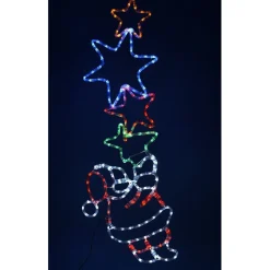 Gifi Guirlande électrique Père Noël multicolore^ Décoration Extérieure De Noël