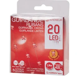 Gifi Guirlande électrique ruban blanc chaud fixe L. 90 cm^ Décoration Extérieure De Noël