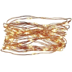 Gifi Guirlande électrique solaire 100 microLED 7,4m d'éclairage blanc chaud^ Décoration Extérieure De Noël