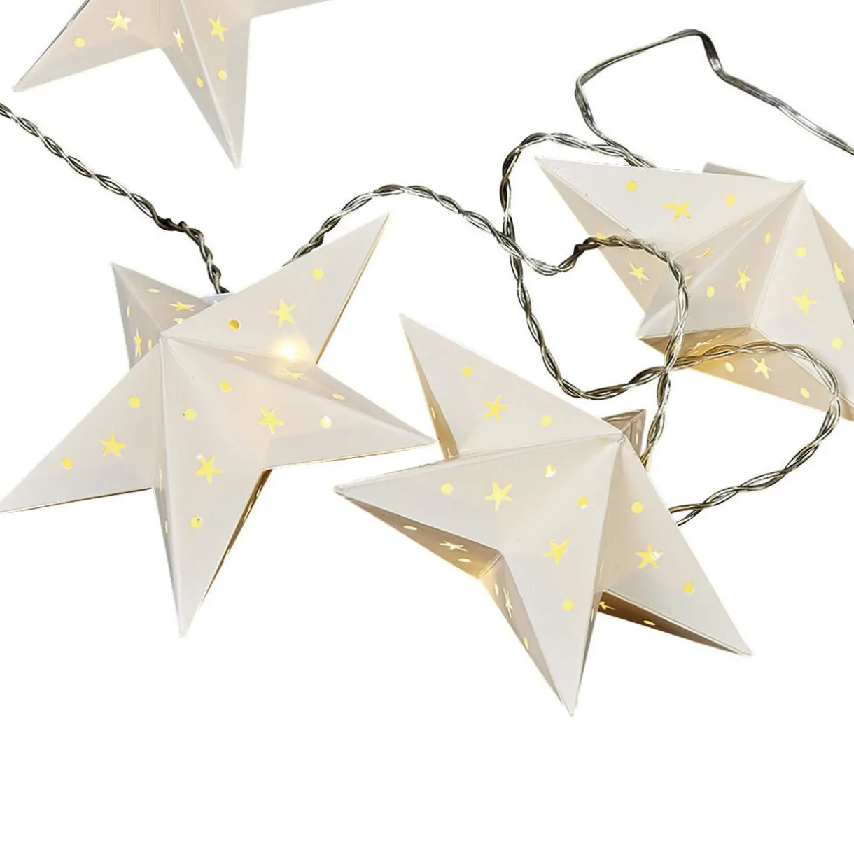 Gifi Guirlande électrique étoiles blanches fixes 1,2 m^ Décoration Extérieure De Noël