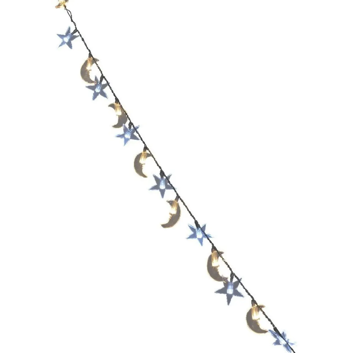 Gifi Guirlande électrique étoiles et lunes blanc fixe 1 m^ Décoration Extérieure De Noël