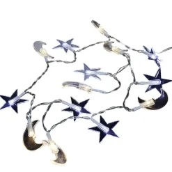 Gifi Guirlande électrique étoiles et lunes blanc fixe 1 m^ Décoration Extérieure De Noël