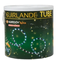 Gifi Guirlande électrique tube bleu clignitant 24 m^ Décoration Extérieure De Noël