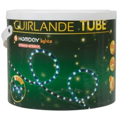Gifi Guirlande électrique tube bleu clignotant 18 m^ Décoration Extérieure De Noël