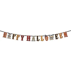 Gifi Guirlande lettre feutrine Happy Halloween rouge orange noir 1,60 m