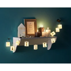 Gifi Guirlande lettres multicolores lumineuses à led blanc chaud^ Décoration Extérieure De Noël
