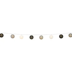Clearance Gifi Guirlande lumineuse 10 boules beige noir marron L165cm