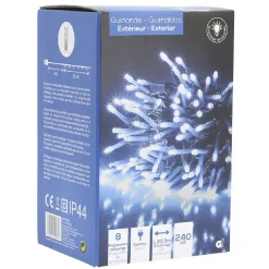 Gifi Guirlande lumineuse blanche 240 LED extérieur^ Décoration Extérieure De Noël