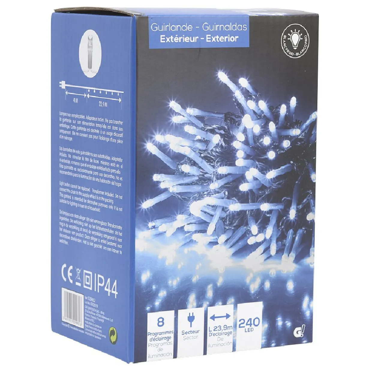 Gifi Guirlande lumineuse blanche 240 LED extérieur^ Décoration Extérieure De Noël