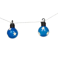 Gifi Guirlande lumineuse boules bleues motifs étoiles L. 2,25 m^ Décoration Extérieure De Noël