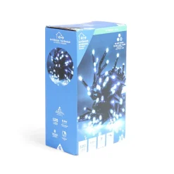 Gifi Guirlande lumineuse extérieure 120LED blanc froid/bleu clair/bleu 11,9m^ Décoration Extérieure De Noël