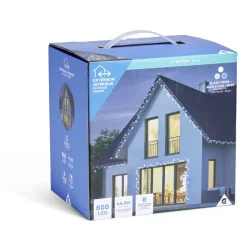 Gifi Guirlande lumineuse extérieure 600LED blanc froid/bleu clair/bleu 45m^ Décoration Extérieure De Noël