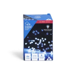Gifi Guirlande lumineuse extérieure 24LED bleu et blanc 1,7m^ Décoration Extérieure De Noël