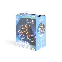 Gifi Guirlande lumineuse extérieur 700LED cluster multicolore 14m^ Décoration Extérieure De Noël