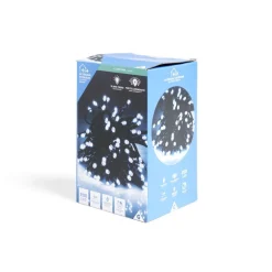 Gifi Guirlande lumineuse extérieur 200LED cluster blanc froid 4m^ Décoration Extérieure De Noël