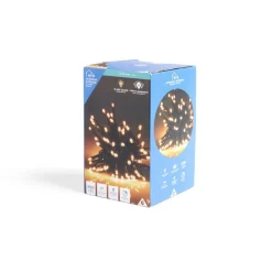 Gifi Guirlande lumineuse extérieur 200LED cluster blanc chaud 4m^ Décoration Extérieure De Noël