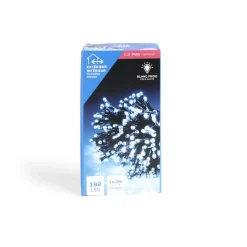 Gifi Guirlande lumineuse extérieur 192LED à piles blanc froid 14,3m^ Décoration Extérieure De Noël