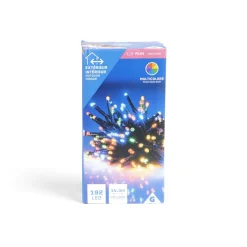 Gifi Guirlande lumineuse extérieur à piles 192LED multicolores 14,3m^ Décoration Extérieure De Noël