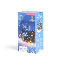 Gifi Guirlande lumineuse extérieur à piles 192LED multicolores 14,3m^ Décoration Extérieure De Noël