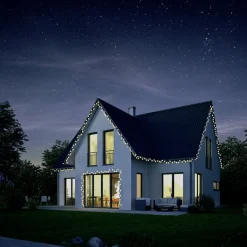 Gifi Guirlande lumineuse extérieur 600LED blanc chaud 44,9m^ Décoration Extérieure De Noël