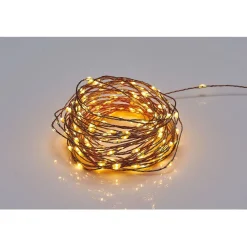 Gifi Guirlande lumineuse solaire 400 microled blanc chaud 20 m^ Décoration Extérieure De Noël