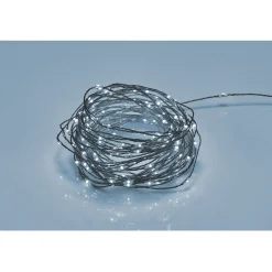 Gifi Guirlande lumineuse Solaire 400 microled Blanc froid 20 m^ Décoration Extérieure De Noël