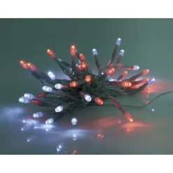 Gifi Guirlande lumineuse solaire 50LED rouge et blanc froid 4,9m^ Décoration Extérieure De Noël