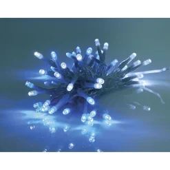 Gifi Guirlande lumineuse solaire 50LED bleu et blanc froid L.4,9 m^ Décoration Extérieure De Noël
