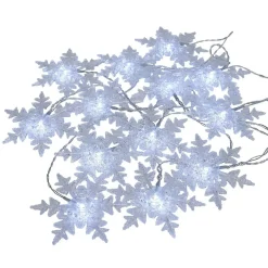 Gifi Guirlande lumineuse solaire flocon 23LED blanc froid 5,8m^ Décoration Extérieure De Noël