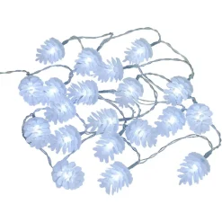 Gifi Guirlande lumineuse solaire pomme de pin 40LED blanc froid 3,9m^ Décoration Extérieure De Noël