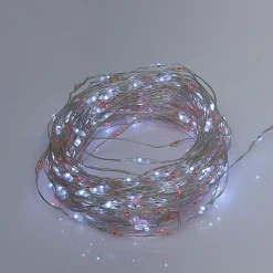 Gifi Guirlande lumineuse solaire 400 microLED rouge et blanc froid L.19,9m^ Décoration Extérieure De Noël