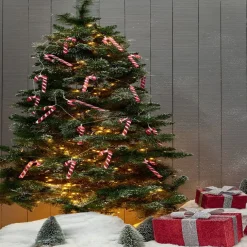 Gifi Guirlande lumineuse solaire sucre d'orge 20LED blanc froid 3,8m^ Décoration Extérieure De Noël