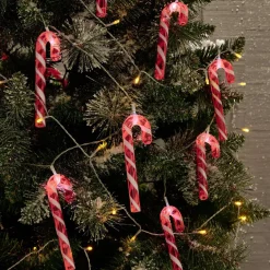 Gifi Guirlande lumineuse solaire sucre d'orge 20LED blanc froid 3,8m^ Décoration Extérieure De Noël