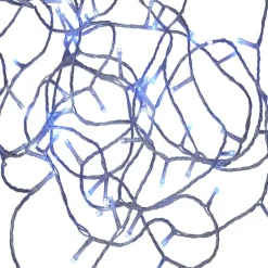 Gifi Guirlande lumineuse solaire 200LED bleu et blanc 19,9m^ Décoration Extérieure De Noël