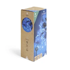 Gifi Guirlande lumineuse solaire 100LED bleu et blanc froid 9,9m^ Décoration Extérieure De Noël