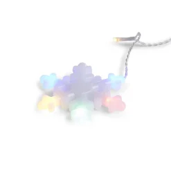 Gifi Guirlande lumineuse solaire bordure toit flocon 161LED multicolores 3m^ Décoration Extérieure De Noël