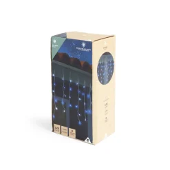 Gifi Guirlande lumineuse solaire bordure toit 120LED bleu et blanc froid 3m^ Décoration Extérieure De Noël