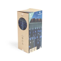 Gifi Guirlande lumineuse solaire bordure toit 120LED bleu et blanc froid 3m^ Décoration Extérieure De Noël