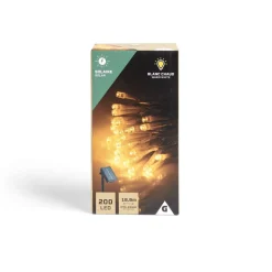 Gifi Guirlande lumineuse solaire 200LED blanc chaud 19,9m^ Décoration Extérieure De Noël