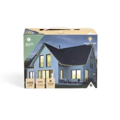Gifi Guirlande lumineuse solaire 400LED blanc chaud 40m^ Décoration Extérieure De Noël