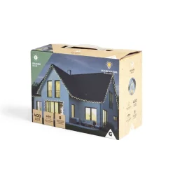 Gifi Guirlande lumineuse solaire 400LED blanc chaud 40m^ Décoration Extérieure De Noël
