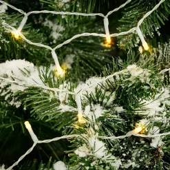Gifi Guirlande lumineuse solaire 50LED blanc chaud 4,9m^ Décoration Extérieure De Noël