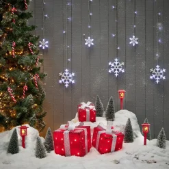 Gifi Guirlande lumineuse solaire 50LED blanc chaud 4,9m^ Décoration Extérieure De Noël