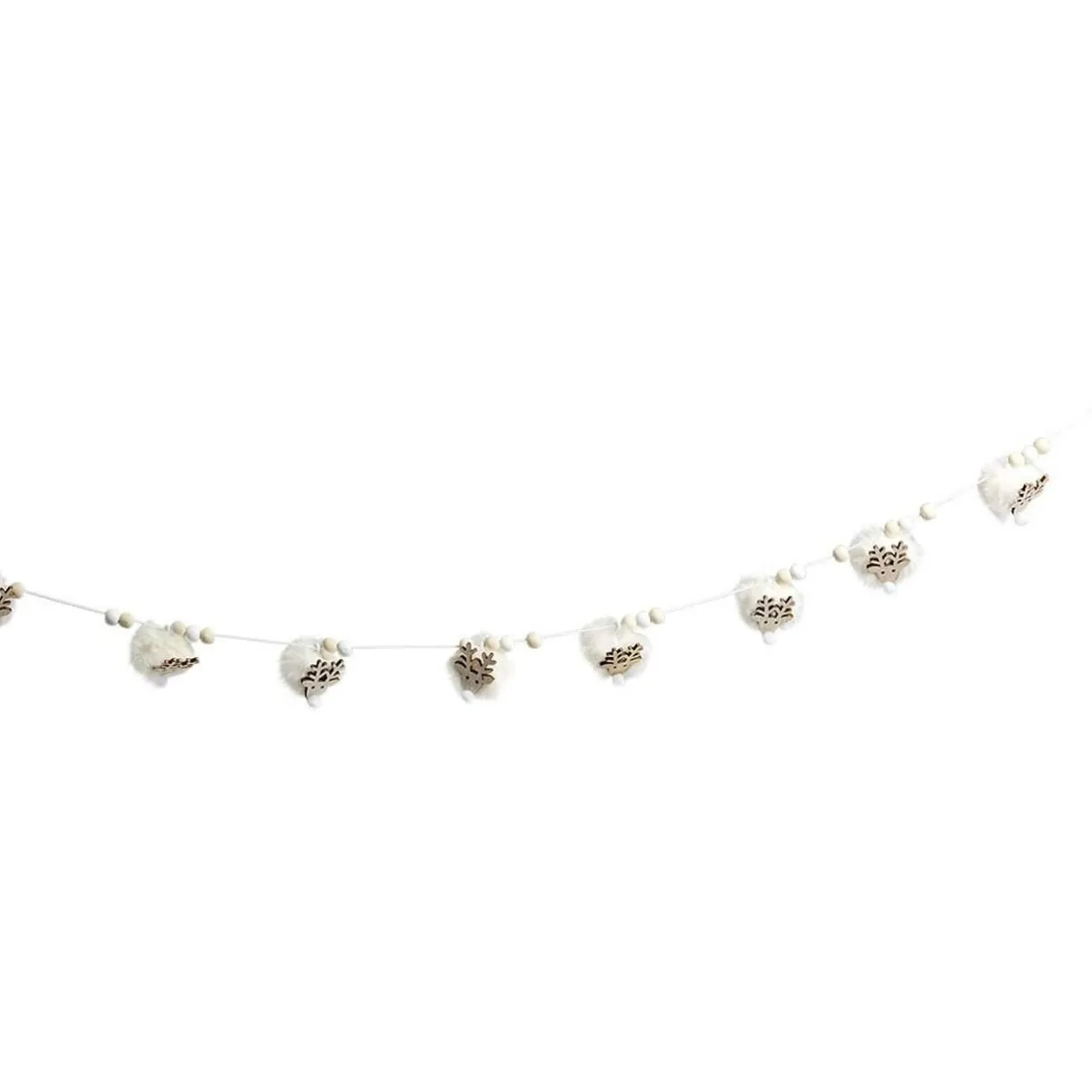 Gifi Guirlande Noël cerf blanc 1,8m^ Décoration Sapin