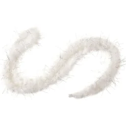 Gifi Guirlande plumes blanches fil argenté 1,8 m^ Décoration Sapin