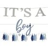 New Gifi Guirlande révélation garçon It's a boy sur 3 rangées