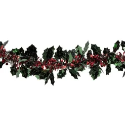 Best Gifi Guirlande scintillante houx vert et rouge 2m