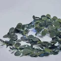 Gifi Guirlande solaire feuille neige artificielle 60 LED blanc froid L.3m^ Décoration Extérieure De Noël