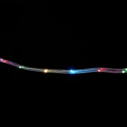 Gifi Guirlande solaire tube 40 LED 4m d'éclairage multicolore^ Décoration Extérieure De Noël