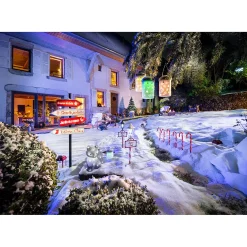 Gifi Guirlande sucres d’orge lumineuse solaire extérieur 24 LED^ Décoration Extérieure De Noël